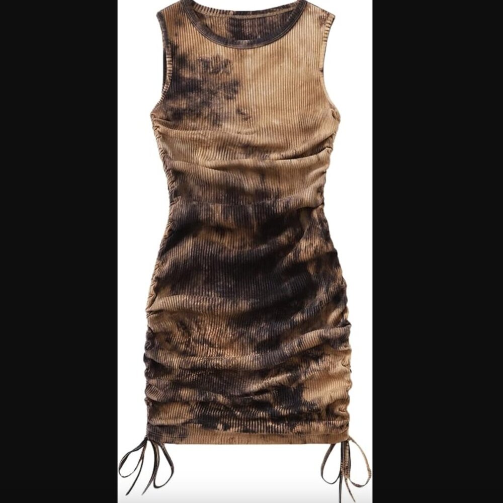 Grunge side tie Bodycon mini/midi dress size M